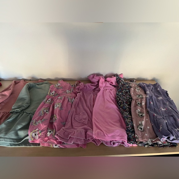 H&M Other - H&M old navy mixed lot brand Pink girls print Kids Dresses 4-5-6 robes